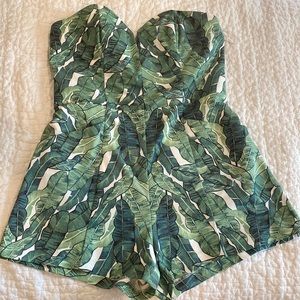 Tropical Shorts Romper